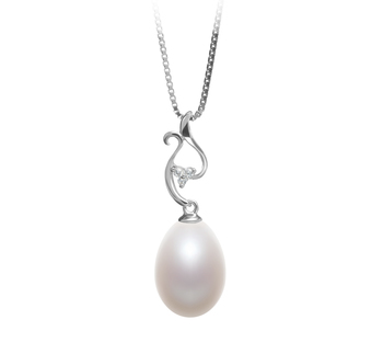 10-11mm AA - Drop Quality Freshwater Cultured Pearl Pendant in Benita White 10-11mm AA - Drop Quality Freshwater Cultured Pearl Pendant in Benita White