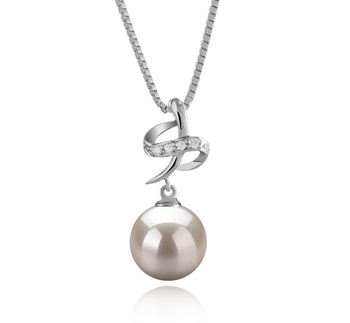 10-11mm AAAA Quality Freshwater Cultured Pearl Pendant in Bridget White 10-11mm AAAA Quality Freshwater Cultured Pearl Pendant in Bridget White