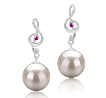 9-10mm AAAA Quality Freshwater Cultured Pearl Earring Pair in Cheryl White 9-10mm AAAA Quality Freshwater Cultured Pearl Earring Pair in Cheryl White