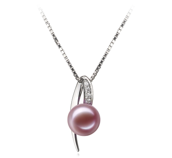 7-8mm AAAA Quality Freshwater Cultured Pearl Pendant in Destina Lavender 7-8mm AAAA Quality Freshwater Cultured Pearl Pendant in Destina Lavender
