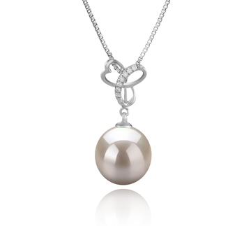 10-11mm AAAA Quality Freshwater Cultured Pearl Pendant in Dorothy White 10-11mm AAAA Quality Freshwater Cultured Pearl Pendant in Dorothy White