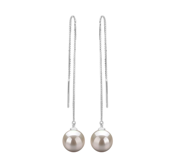 8-9mm AAAA Quality Freshwater Cultured Pearl Earring Pair in Dottie White 8-9mm AAAA Quality Freshwater Cultured Pearl Earring Pair in Dottie White