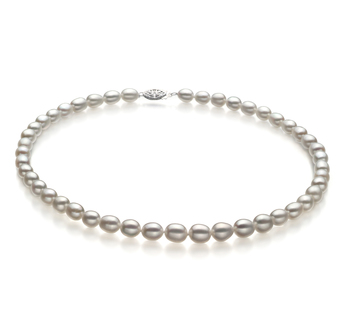 8.5-9.5mm AA Quality Freshwater Cultured Pearl Necklace in Drop White