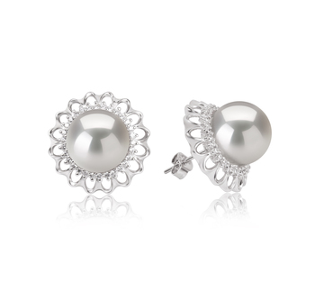 12-13mm AA+ Quality Freshwater - Edison Cultured Pearl Earring Pair in Edison Margot White 12-13mm AA+ Quality Freshwater - Edison Cultured Pearl Earring Pair in Edison Margot White
