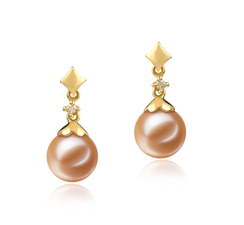 7-8mm AAAA Quality Freshwater Cultured Pearl Earring Pair in Georgia Pink 7-8mm AAAA Quality Freshwater Cultured Pearl Earring Pair in Georgia Pink