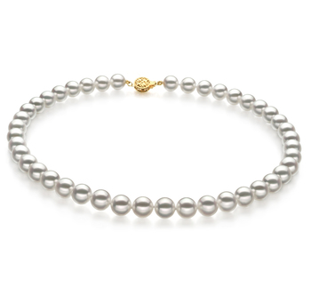 8.5-9mm Hanadama - AAAA Quality Japanese Akoya Cultured Pearl Necklace in Hanadama 16-inch White 8.5-9mm Hanadama - AAAA Quality Japanese Akoya Cultured Pearl Necklace in Hanadama 16-inch White