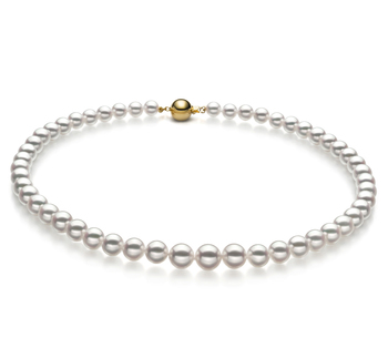 6-9mm Hanadama - AAAA Quality Japanese Akoya Cultured Pearl Necklace in Hanadama 16-inch White 6-9mm Hanadama - AAAA Quality Japanese Akoya Cultured Pearl Necklace in Hanadama 16-inch White