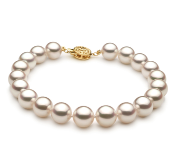 8.5-9mm Hanadama - AAAA Quality Japanese Akoya Cultured Pearl Bracelet in Hanadama 7.5-inch White 8.5-9mm Hanadama - AAAA Quality Japanese Akoya Cultured Pearl Bracelet in Hanadama 7.5-inch White