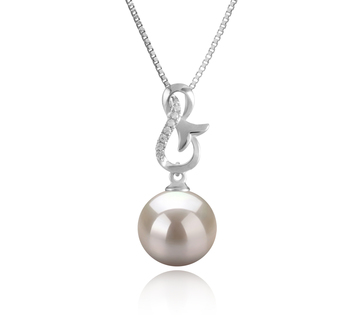 9-10mm AAAA Quality Freshwater Cultured Pearl Pendant in Hazel White 9-10mm AAAA Quality Freshwater Cultured Pearl Pendant in Hazel White