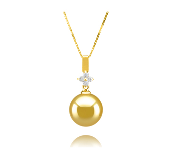 10-11mm AAA Quality South Sea Cultured Pearl Pendant in Hilda Gold 10-11mm AAA Quality South Sea Cultured Pearl Pendant in Hilda Gold