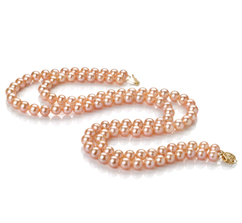 7-8mm AA Quality Freshwater Cultured Pearl Necklace in Jamilia Pink 7-8mm AA Quality Freshwater Cultured Pearl Necklace in Jamilia Pink