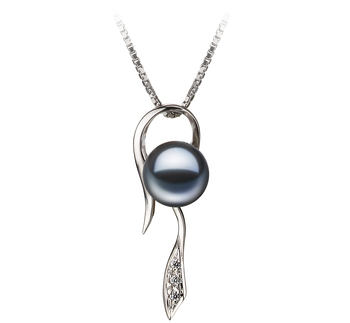 7-8mm AAAA Quality Freshwater Cultured Pearl Pendant in Jennifer Black 7-8mm AAAA Quality Freshwater Cultured Pearl Pendant in Jennifer Black