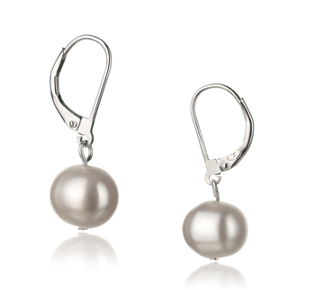 8-9mm A Quality Freshwater Cultured Pearl Earring Pair in Kaitlyn White 8-9mm A Quality Freshwater Cultured Pearl Earring Pair in Kaitlyn White