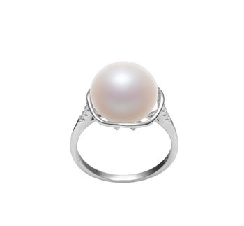 11-12mm AAA Quality Freshwater Cultured Pearl Ring in Kalina White 11-12mm AAA Quality Freshwater Cultured Pearl Ring in Kalina White