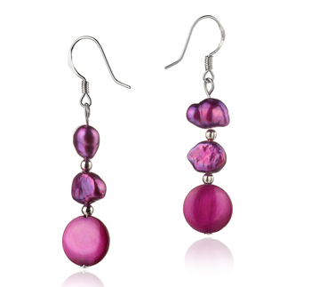 5-10mm A Quality Freshwater Cultured Pearl Earring Pair in Keita Pink 5-10mm A Quality Freshwater Cultured Pearl Earring Pair in Keita Pink