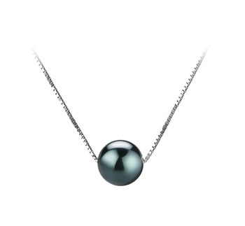 7-8mm AAA Quality Japanese Akoya Cultured Pearl Pendant in Kristine Black 7-8mm AAA Quality Japanese Akoya Cultured Pearl Pendant in Kristine Black