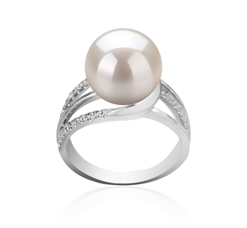 10-11mm AAAA Quality Freshwater Cultured Pearl Ring in Layana White 10-11mm AAAA Quality Freshwater Cultured Pearl Ring in Layana White