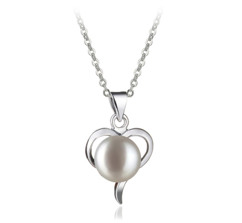 9-10mm AA Quality Freshwater Cultured Pearl Pendant in Leeza White 9-10mm AA Quality Freshwater Cultured Pearl Pendant in Leeza White