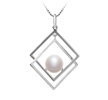 8-9mm AAA Quality Freshwater Cultured Pearl Pendant in Lilian White 8-9mm AAA Quality Freshwater Cultured Pearl Pendant in Lilian White