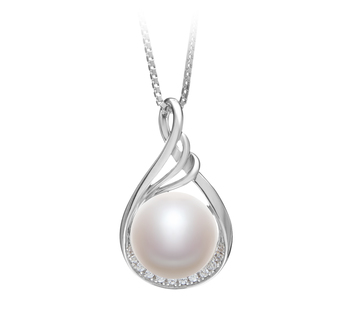 10-11mm AAA Quality Freshwater Cultured Pearl Pendant in Lori White