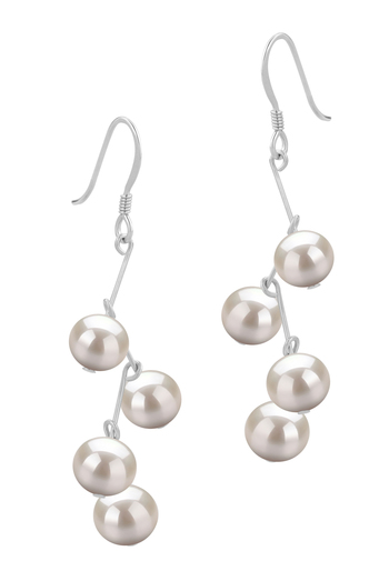 6-7mm AA Quality Freshwater Cultured Pearl Earring Pair in Mickey White 6-7mm AA Quality Freshwater Cultured Pearl Earring Pair in Mickey White