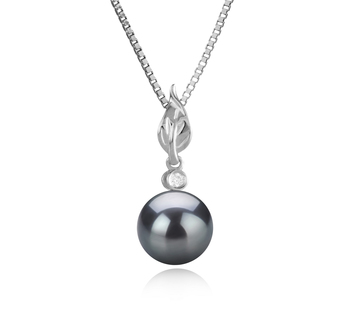 8-9mm AAAA Quality Freshwater Cultured Pearl Pendant in Miriah Black 8-9mm AAAA Quality Freshwater Cultured Pearl Pendant in Miriah Black