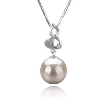 10-11mm AAAA Quality Freshwater Cultured Pearl Pendant in Niamh White 10-11mm AAAA Quality Freshwater Cultured Pearl Pendant in Niamh White