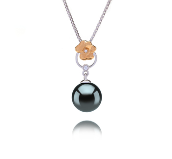 9-10mm AAA Quality Tahitian Cultured Pearl Pendant in Pamela Black 9-10mm AAA Quality Tahitian Cultured Pearl Pendant in Pamela Black