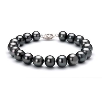 8.5-9mm AA Quality Freshwater Cultured Pearl Bracelet in Black 8.5-9mm AA Quality Freshwater Cultured Pearl Bracelet in Black