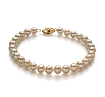 5-5.5mm AA Quality Freshwater Cultured Pearl Bracelet in White