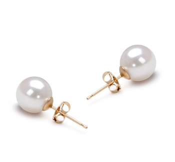 7.5-8mm AAA Quality Japanese Akoya Cultured Pearl Earring Pair in White 7.5-8mm AAA Quality Japanese Akoya Cultured Pearl Earring Pair in White