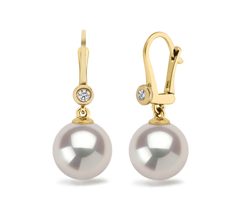 7.5-8mm AAA Quality Japanese Akoya Cultured Pearl Earring Pair in White 7.5-8mm AAA Quality Japanese Akoya Cultured Pearl Earring Pair in White