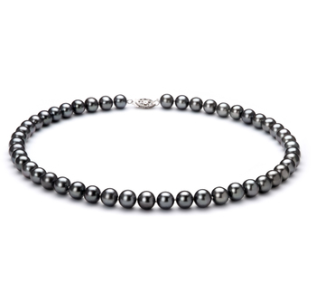 7.5-8.5mm AA Quality Freshwater Cultured Pearl Necklace in Black 7.5-8.5mm AA Quality Freshwater Cultured Pearl Necklace in Black
