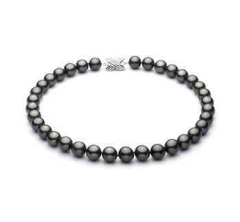 10.9-13.8mm AAA Quality Tahitian Cultured Pearl Necklace in Black