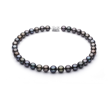 11.1-13.5mm AA+ Quality Tahitian Cultured Pearl Necklace in Multicolor