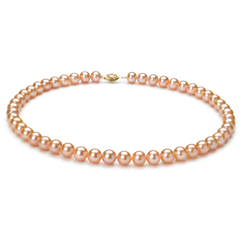 7-8mm AA Quality Freshwater Cultured Pearl Necklace in Pink 7-8mm AA Quality Freshwater Cultured Pearl Necklace in Pink