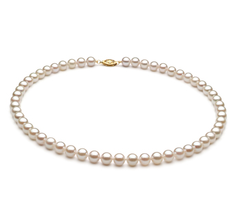 6-7mm A+ Quality Chinese Akoya Cultured Pearl Necklace in White