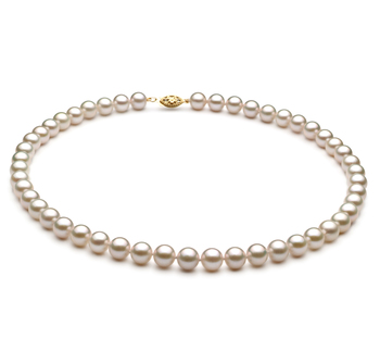 7-8mm AA+ Quality Chinese Akoya Cultured Pearl Necklace in White 7-8mm AA+ Quality Chinese Akoya Cultured Pearl Necklace in White