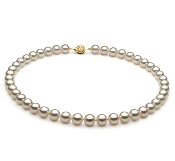 Beautiful 8-9MM AAA akoya real natural White round pearl Bracelet 7.5-8" 
