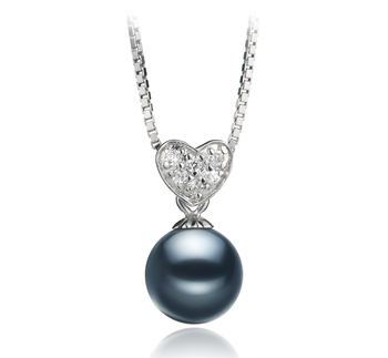 7-8mm AAAA Quality Freshwater Cultured Pearl Pendant in Randy Black 7-8mm AAAA Quality Freshwater Cultured Pearl Pendant in Randy Black