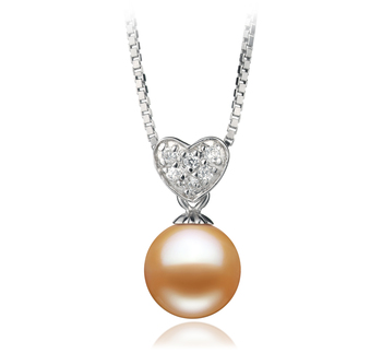 7-8mm AAAA Quality Freshwater Cultured Pearl Pendant in Randy Pink 7-8mm AAAA Quality Freshwater Cultured Pearl Pendant in Randy Pink
