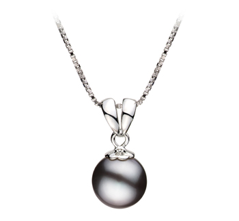 9-10mm AA Quality Freshwater Cultured Pearl Pendant in Sally Black 9-10mm AA Quality Freshwater Cultured Pearl Pendant in Sally Black