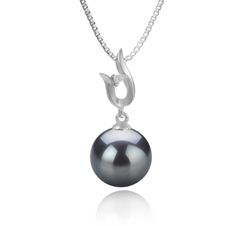 9-10mm AAA Quality Tahitian Cultured Pearl Pendant in Samantha Black 9-10mm AAA Quality Tahitian Cultured Pearl Pendant in Samantha Black