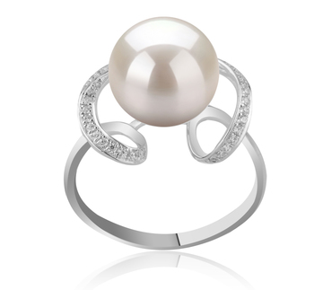 10-11mm AAAA Quality Freshwater Cultured Pearl Ring in Sheila White 10-11mm AAAA Quality Freshwater Cultured Pearl Ring in Sheila White