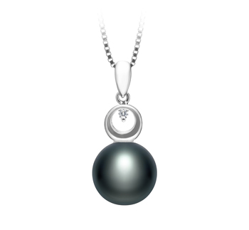 9-10mm AA Quality Freshwater Cultured Pearl Pendant in Sonia Black 9-10mm AA Quality Freshwater Cultured Pearl Pendant in Sonia Black