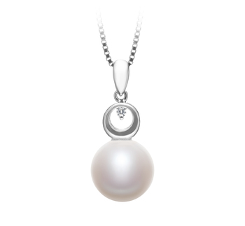 9-10mm AA Quality Freshwater Cultured Pearl Pendant in Sonia White 9-10mm AA Quality Freshwater Cultured Pearl Pendant in Sonia White