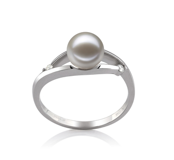 6-7mm AAAA Quality Freshwater Cultured Pearl Ring in Tanya White 6-7mm AAAA Quality Freshwater Cultured Pearl Ring in Tanya White