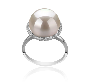 12-13mm AA+ Quality Freshwater - Edison Cultured Pearl Ring in Yanaka White 12-13mm AA+ Quality Freshwater - Edison Cultured Pearl Ring in Yanaka White