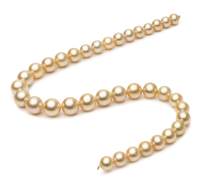 10-13.3mm AAA Quality South Sea Cultured Pearl Necklace in 18-inch Gold - #2