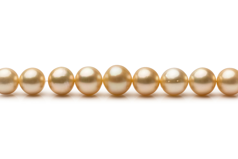 10.1-14.6mm AA Quality South Sea Cultured Pearl Necklace in 18-inch Gold - #3